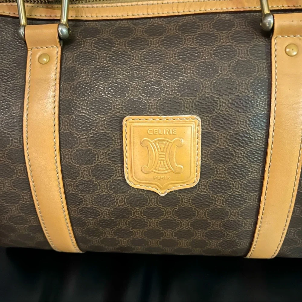 CELINE Vintage Macadam‎ Mini Boston